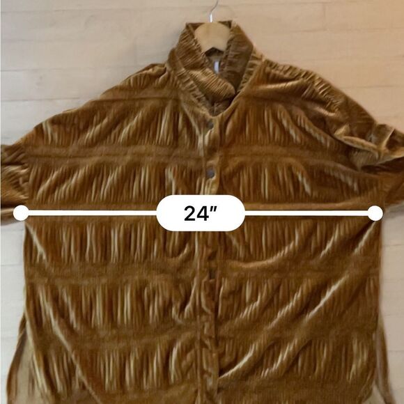 Free People My Best Velvet Blouse in Spiced Ginger XS NWOT - Picture 14 of 15